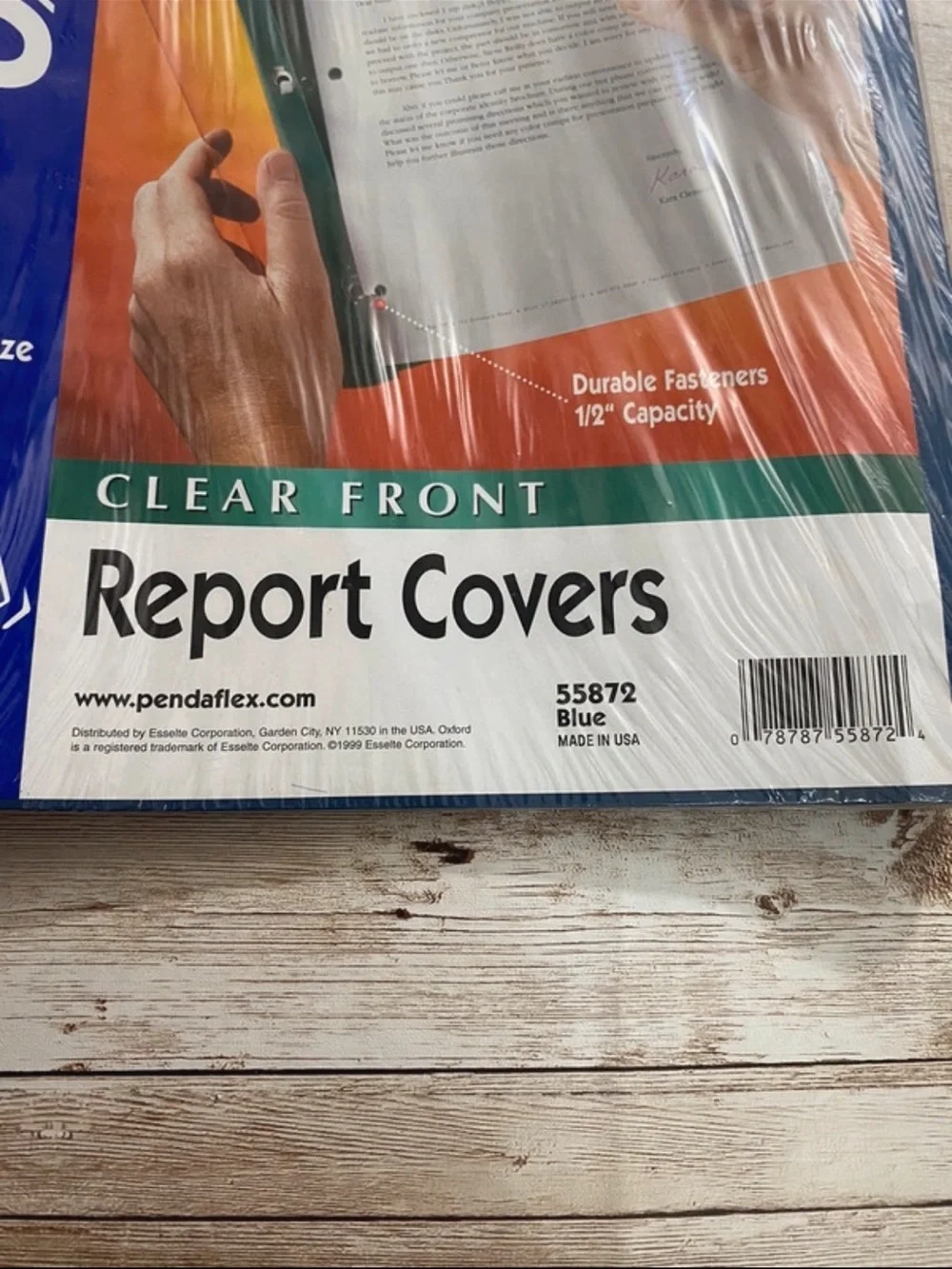 🆕 10-Pack Oxford Clear Front Report Covers Blue